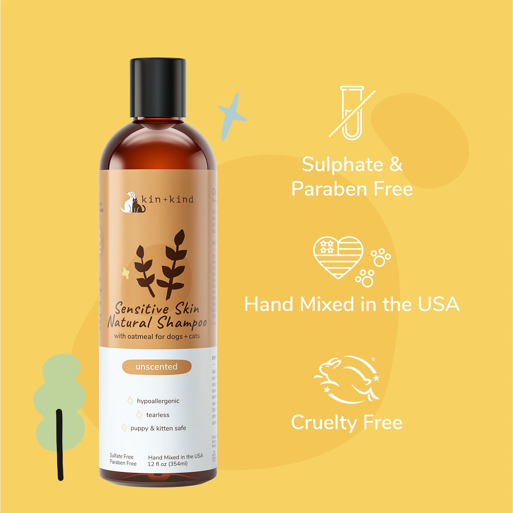 Sensitive Skin Shampoo (Unscented Oatmeal)