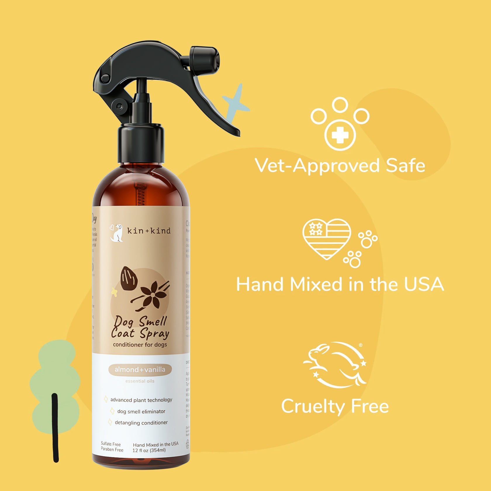 Dog Smell Coat Spray  (Almond+Vanilla)