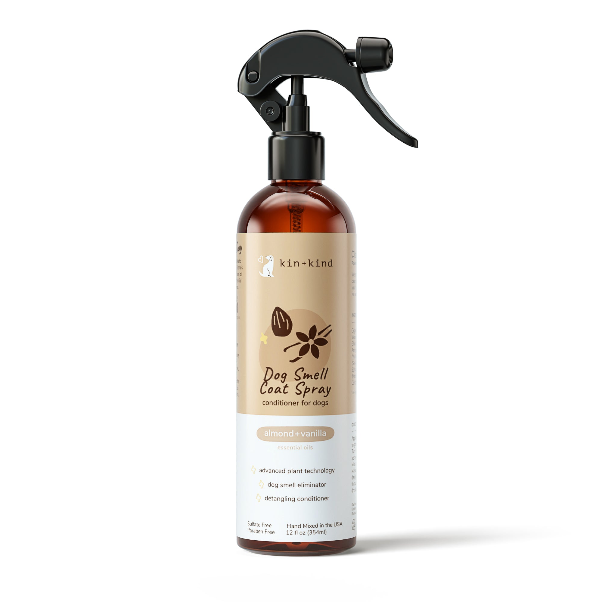 Dog Smell Coat Spray (Almond+Vanilla) – kin+kind Natural
