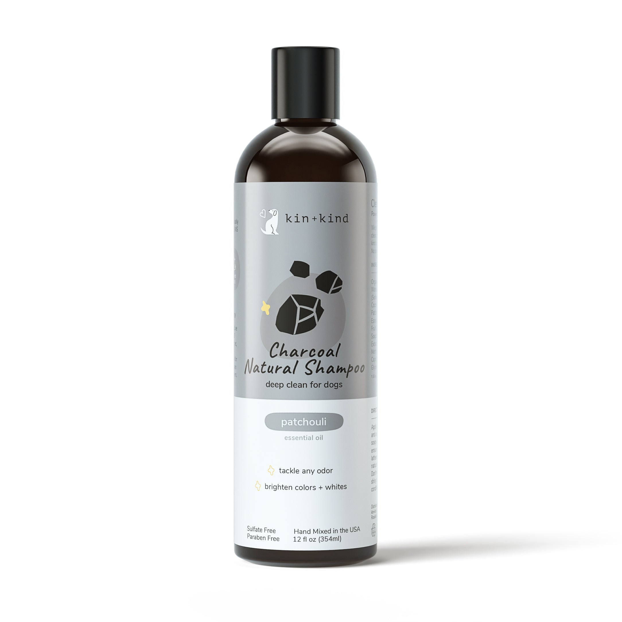 Charcoal Deep Clean Shampoo for Dogs (Patchouli) – kin+kind