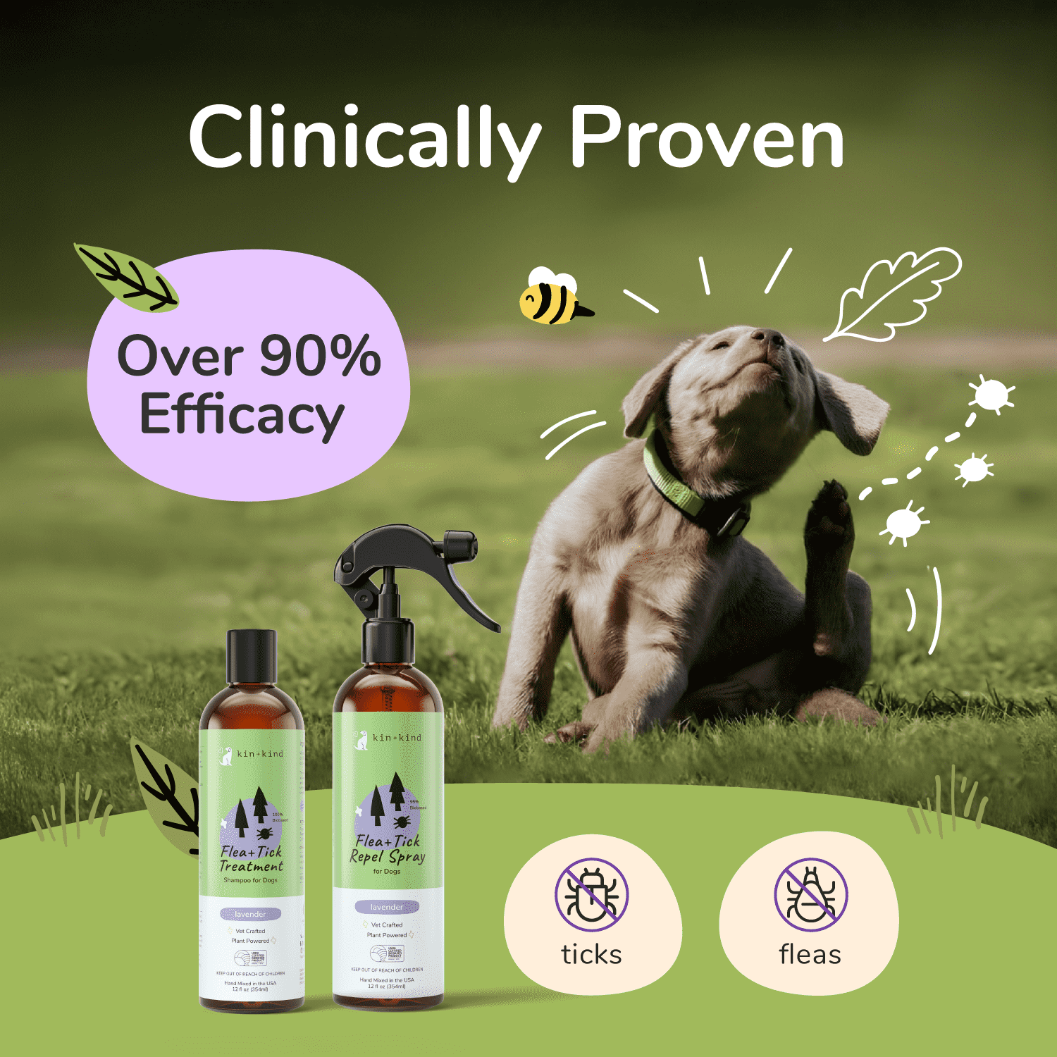 Flea+Tick Shampoo  (Lavender)