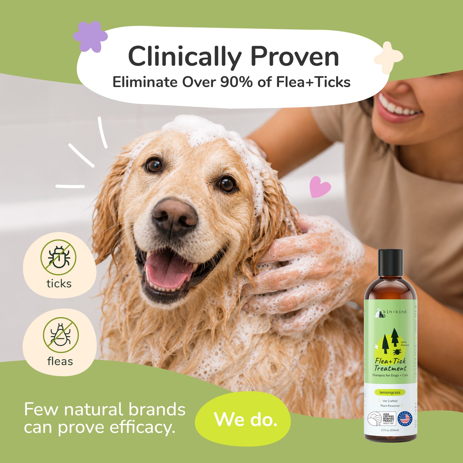 Flea+Tick Shampoo  (Lemongrass)