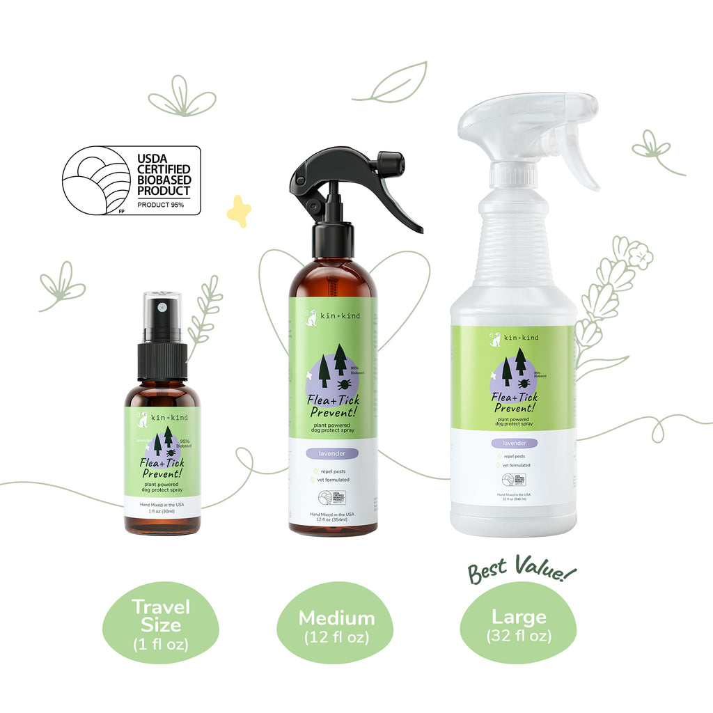 Image showcasing Flea+Tick Lavender Repel (Dog) – kin+kind - Natural & Organic - Pet ...