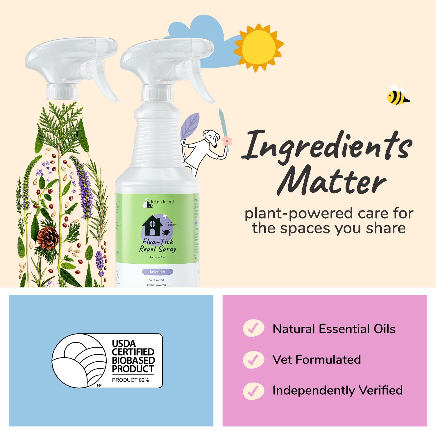 Flea+Tick Home+Car Spray (Lavender) | Large