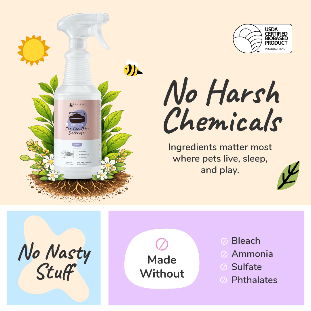 Cat Pee+Odor Destroyer | Kitty Litter (Floral)