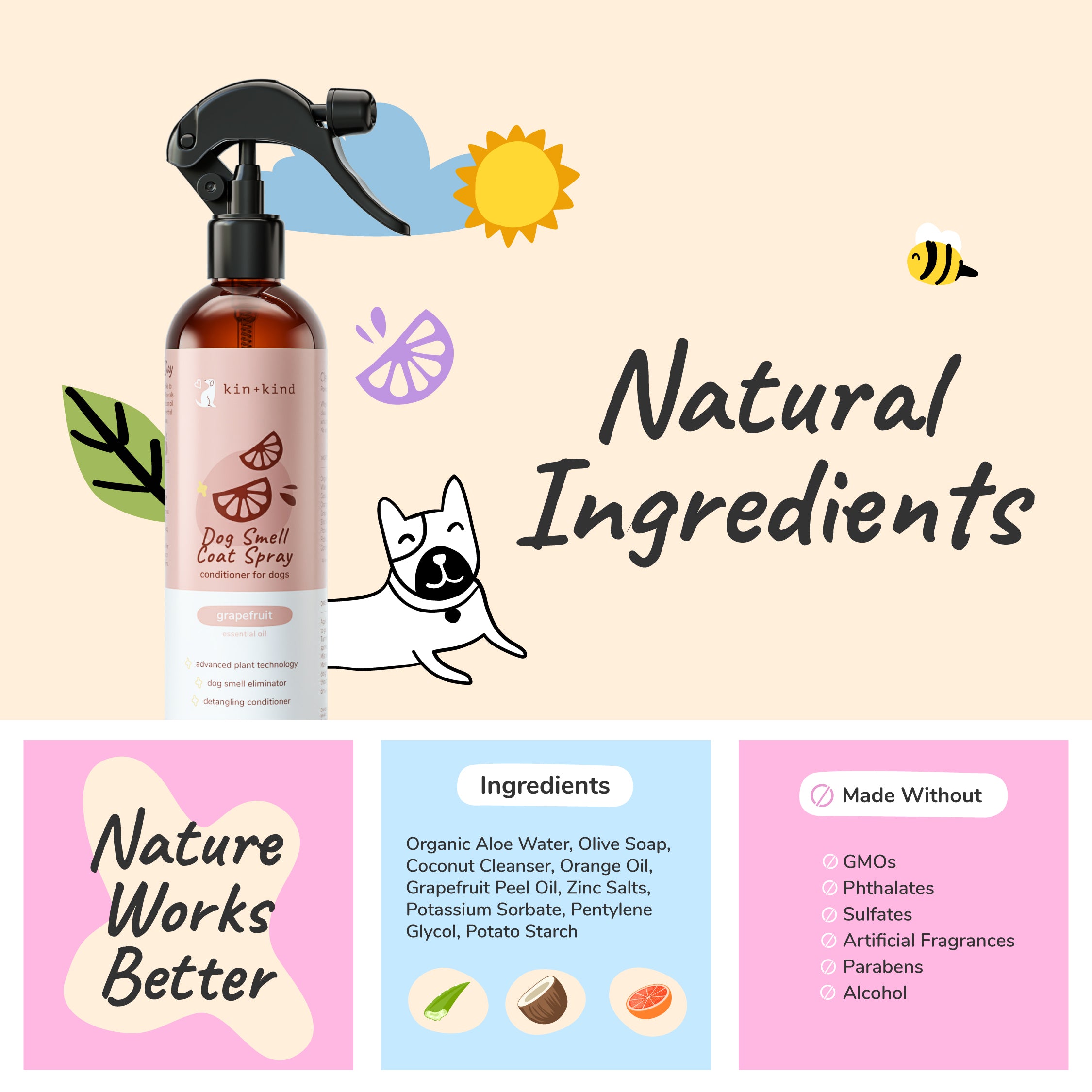 Dog Smell Coat Spray (Grapefruit)