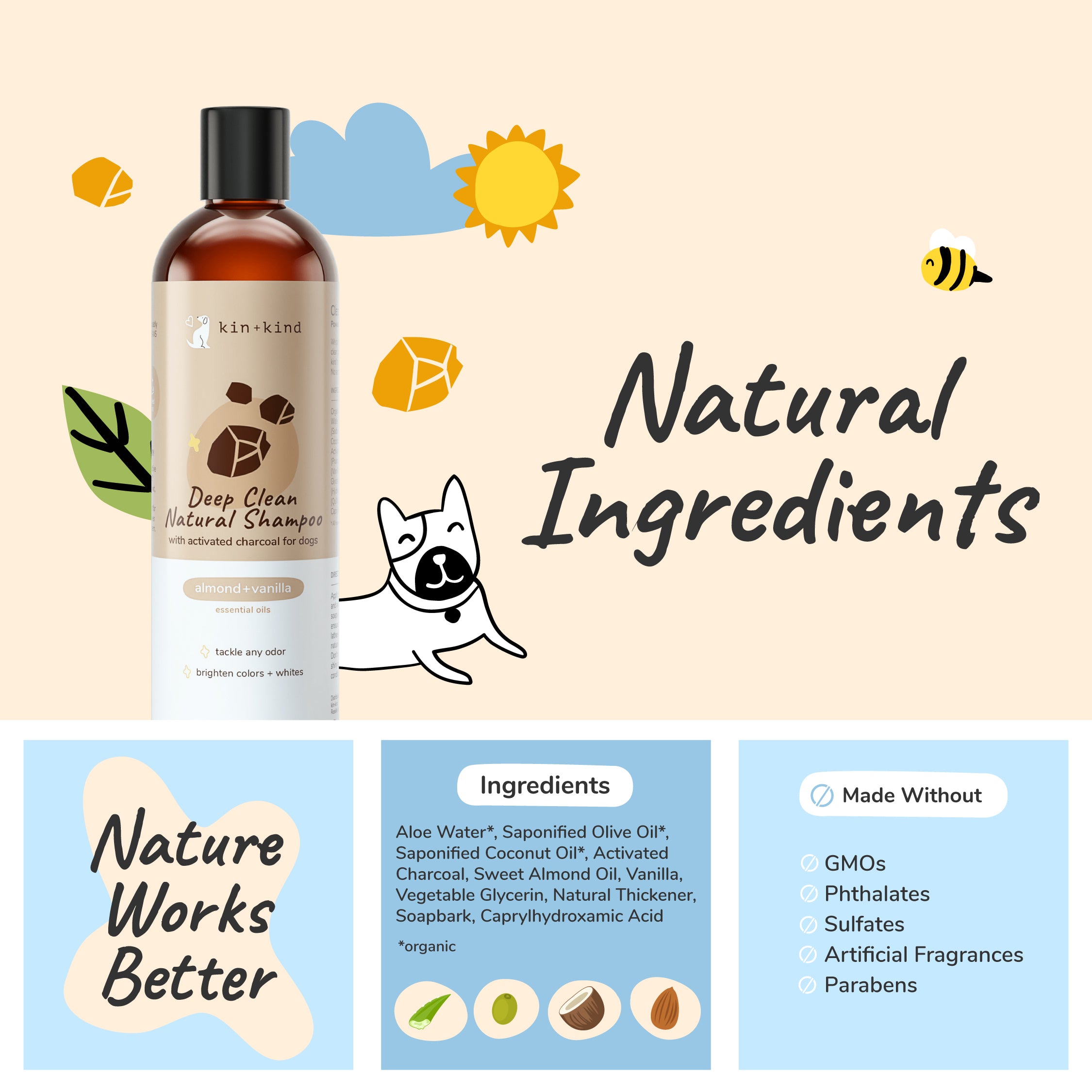 Deep Clean Shampoo (Almond+Vanilla)