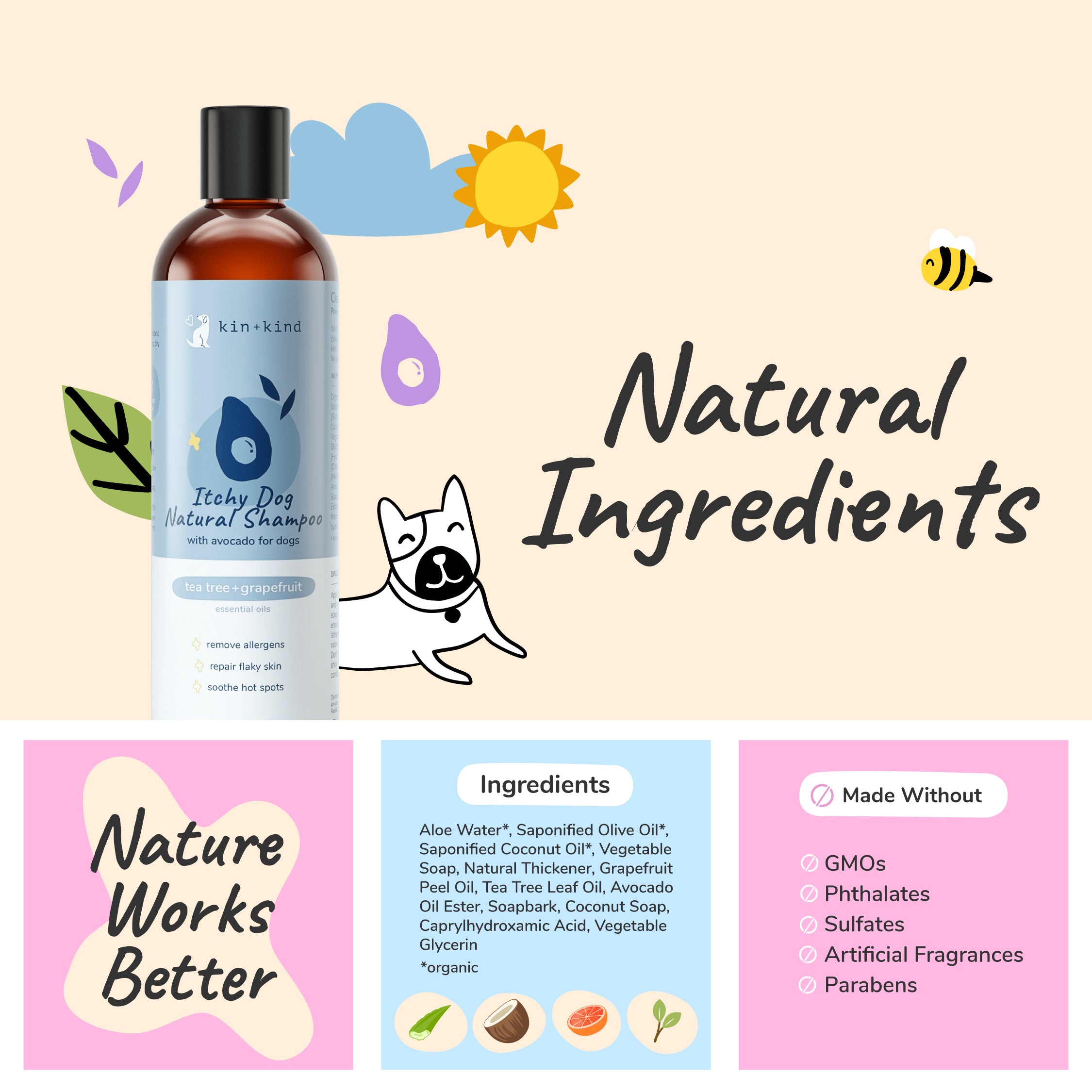 Itchy Dog Shampoo (Tea Tree+Grapefruit)