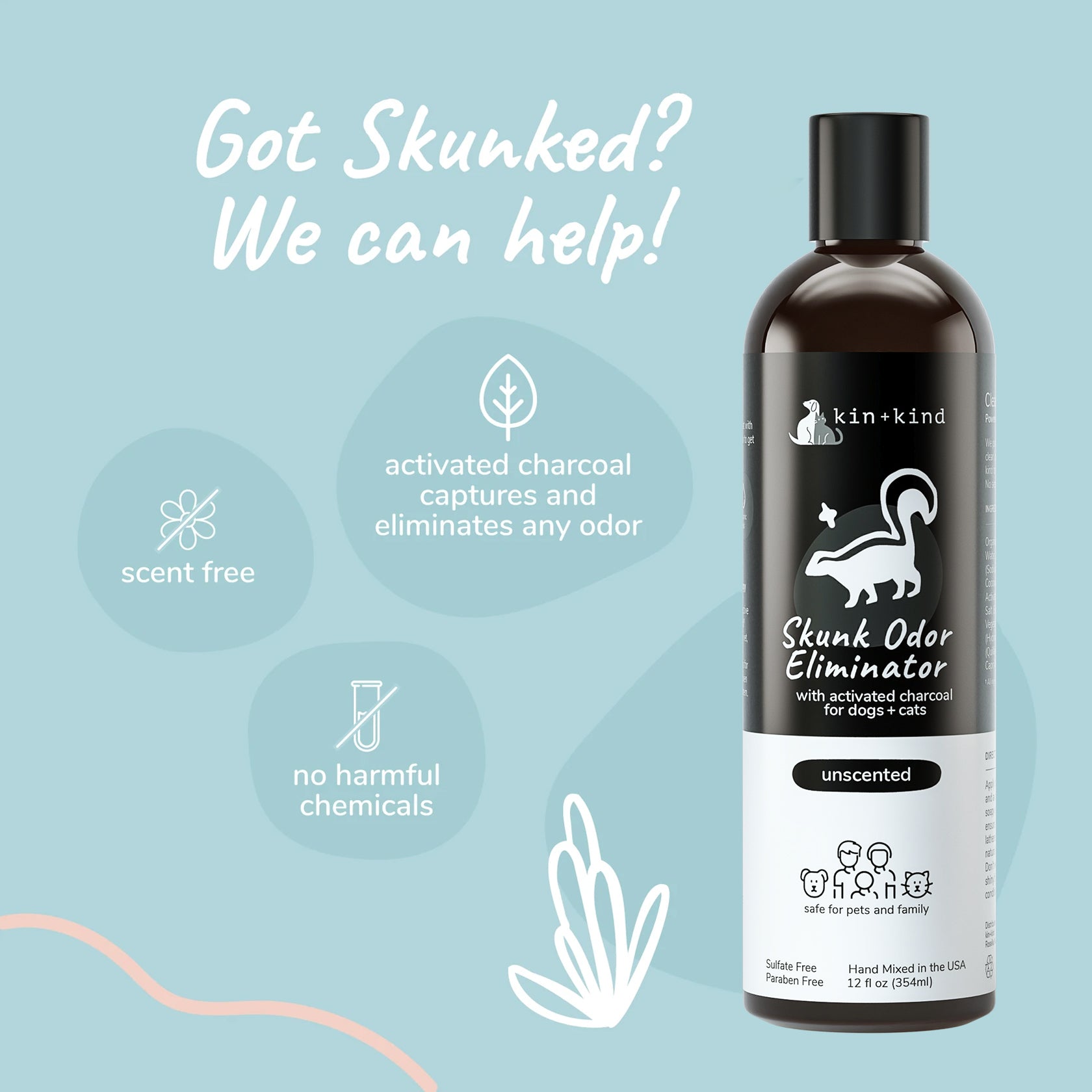 Skunk Odor Eliminator Pet Shampoo